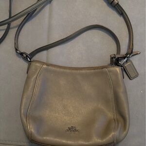 Coach Taupe Leather Crossbody Bag